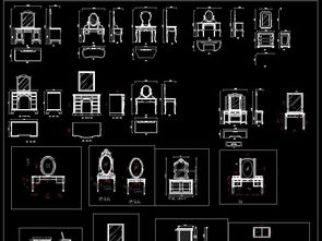 歐式與美式梳妝臺CAD圖紙設計解析與資源下載